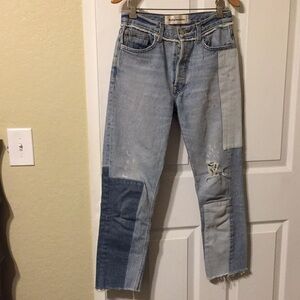 Reformation style skinny Patch jeans size 25